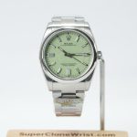 Rolex Oyster Perpetual Steel Pistachio Green Dial Steel Bezel Steel Oyster Bracelet 36mm Replica Watches - 1