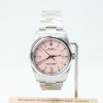 Rolex Oyster Perpetual Steel Candy Pink Dial Steel Bezel Steel Oyster Bracelet 36mm Replica Watches - 1