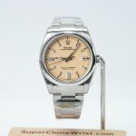 Rolex Oyster Perpetual Steel Light Brown Dial Steel Bezel Steel Oyster Bracelet 36mm Replica Watches - 1