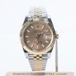 Rolex Datejust 126333 Two-Tone Yellow Gold Champagne Dial Fluted Bezel Jubilee Bracelet 41mm Replica Watches - 1