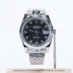 Rolex Datejust 126334 Steel Black Diamond Dial Jubilee Bracelet 41mm Replica Watches - 1