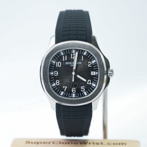 Patek Philippe Aquanaut 5167A Steel Black Dial Steel Bezel Black Rubber Strap 40mm Replica Watches - 1