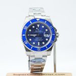 Rolex Submariner Steel Blue Dial Blue Bezel Oyster Bracelet 40mm Replica Watches - 1