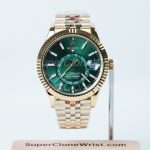 Rolex-Sky-Dweller-326238-Forest-Green-Dial-Yellow-Gold-42mm Super Clone Watches Replica Watches - 1
