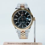 Rolex-Sky-Dweller-326933-Black-Dial-Steel-Gold-42mm Super Clone Watches Replica Watches - 1