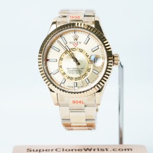 Rolex-Sky-Dweller-326238-Gold-Dial-Yellow-Gold-42mm Super Clone Watches Replica Watches - 1