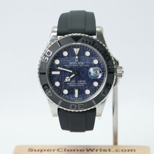Rolex Yacht-Master 42 Falcon’s Eye Dial Black Bezel Rubber Strap 42mm Replica Watches - 1
