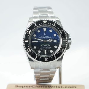 Rolex Sea-Dweller Deepsea Steel D-Blue Dial Black Ceramic Bezel Steel Oyster Bracelet 44mm Replica Watches - 1
