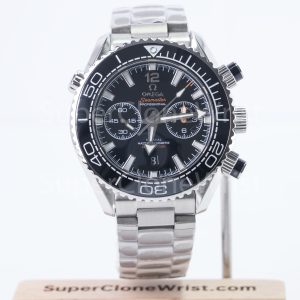 Omega Seamaster 215.30.46.51.01.001 Steel Black Dial Black Ceramic Bezel Steel Bracelet 45.5mm Replica Watches - 1