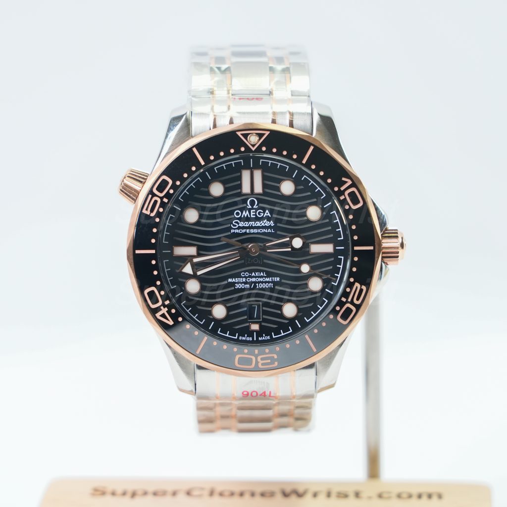Omega-Seamaster-Diver-Rose-Gold-Black-Dial-210.20.42.20.01.001-42mm 1：1 SuperClone Watch Replica Watches - 1