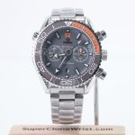 Omega Seamaster 215.30.46.51.99.001 Steel Grey Dial Grey/Orange Ceramic Bezel Steel Bracelet 45.5mm Replica Watches - 1