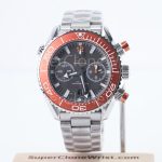 Omega Seamaster 215.30.46.51.99.001 Steel Grey Dial Orange Ceramic Bezel Steel Bracelet 45.5mm Replica Watches - 1