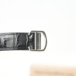 Cartier Drive de Cartier Steel Diamond Bezel Cushion Case Black Dial Black Alligator Leather Strap 40mm Replica Watches - 10
