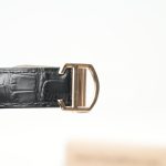 Cartier Drive de Cartier Rose Gold Diamond Bezel Cushion Case White Dial Black Alligator Leather Strap 40mm Replica Watches - 10