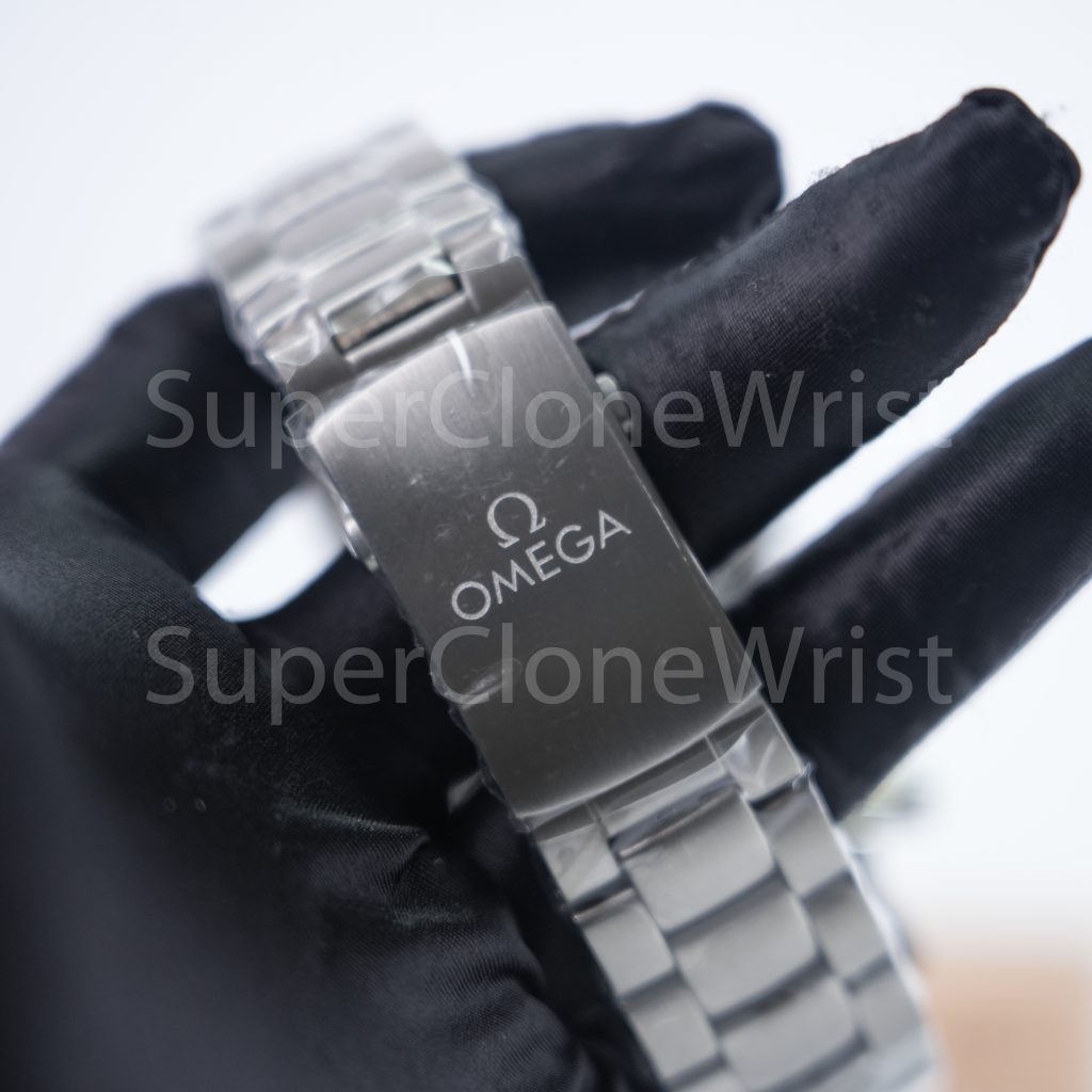 Omega Seamaster 215.30.46.51.99.001 Steel Grey Dial Grey/Orange Ceramic Bezel Steel Bracelet 45.5mm Replica Watches - 10