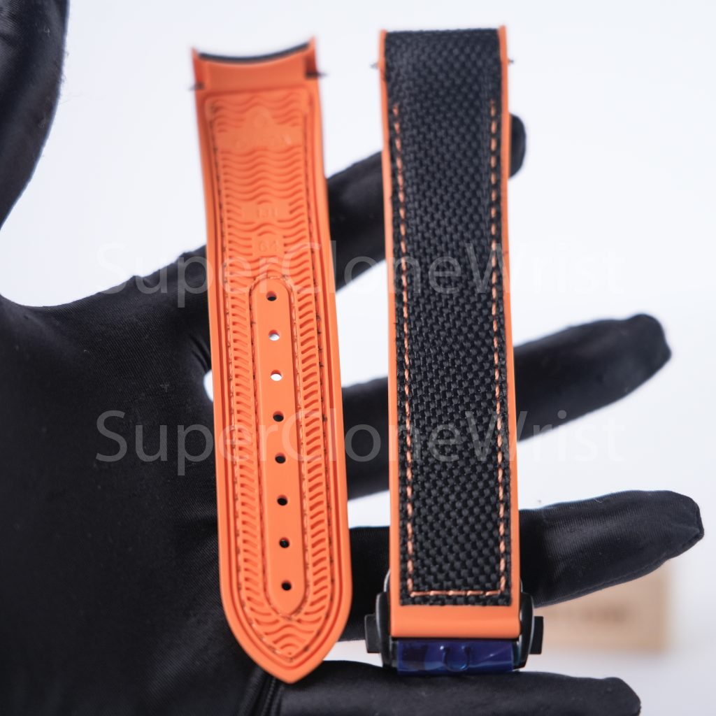Omega Seamaster 215.92.46.51.01.001 Black Ceramic Black Dial Black and Orange Ceramic Bezel Black Steel Bracelet 45.5mm Replica Watches - 11