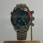 Omega Seamaster 215.30.46.51.99.001 Steel Grey Dial Grey/Orange Ceramic Bezel Steel Bracelet 45.5mm Replica Watches - 2