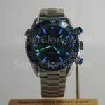 Omega Seamaster Planet Ocean 600M Chronograph Steel Model Blue Dial Blue Ceramic Bezel Steel Bracelet 45.5mm Replica Watches - 2