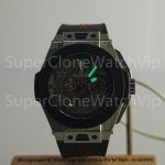 Hublot Big Bang Ferrari Titanium 401.NJ.0123.VR Skeleton Dial Carbon Fiber Bezel 45mm Replica Watches - 2