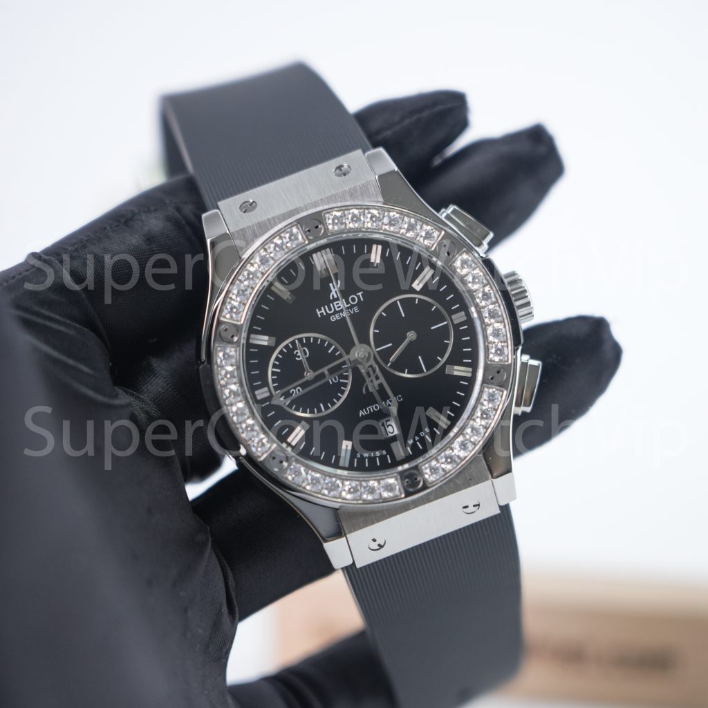 Hublot Classic Fusion Chronograph 521.NX.1171.RX.1104 Titanium Diamond Bezel 45mm Replica Watches - 2