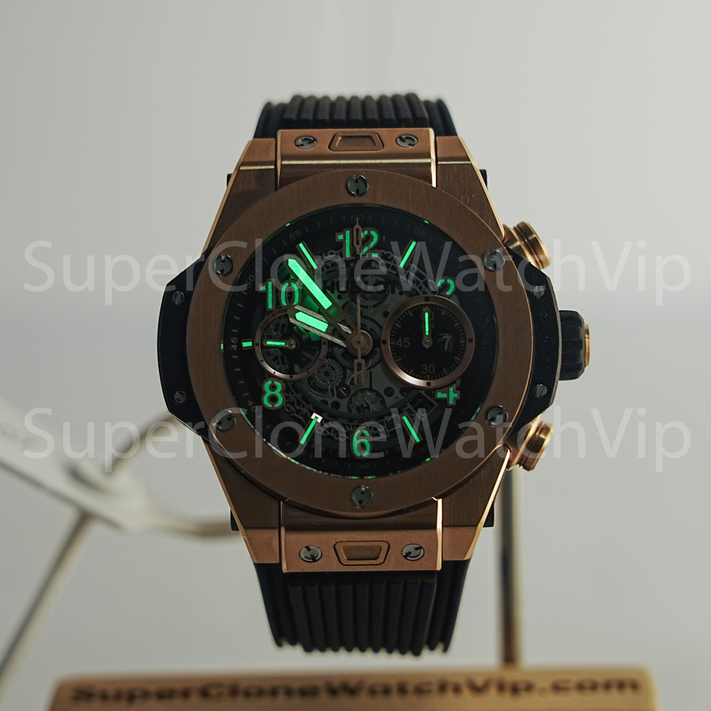 Hublot Big Bang Unico 411.OX.1180.RX King Gold Skeleton Dial 45mm Replica Watches - 2