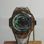 Hublot Big Bang Sang Bleu II King Gold Diamonds 418.OX.2001.RX.1604 Skeleton Dial 45mm Replica Watches - 2