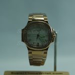 Patek Philippe Nautilus 7118/1200R Rose Gold Silvery Opaline Dial Diamond Bezel Rose Gold Bracelet 35mm Replica Watches - 2