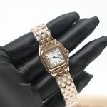 Cartier Panthère Rose Gold White Dial Rose Gold Bezel Rose Gold Bracelet 22x30mm Replica Watches - 2
