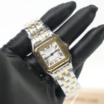 Cartier Panthère Steel Yellow Gold White Dial Yellow Gold Bezel Steel Yellow Gold Bracelet 27x37mm Replica Watches - 2