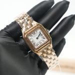 Cartier Panthère Rose Gold White Dial Rose Gold Bezel Rose Gold Bracelet 27x37mm Replica Watches - 2