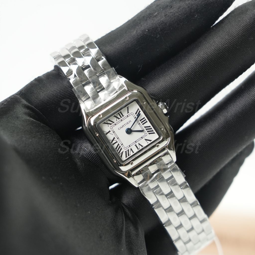 Cartier Panthère Steel White Dial Steel Bezel Steel Bracelet 22x30mm Replica Watches - 2