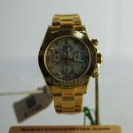 Rolex Daytona 116508 Yellow Gold White Mother-Of-Pearl Diamond Dial Yellow Gold Bezel Yellow Gold Bracelet 40mm Replica Watches - 2