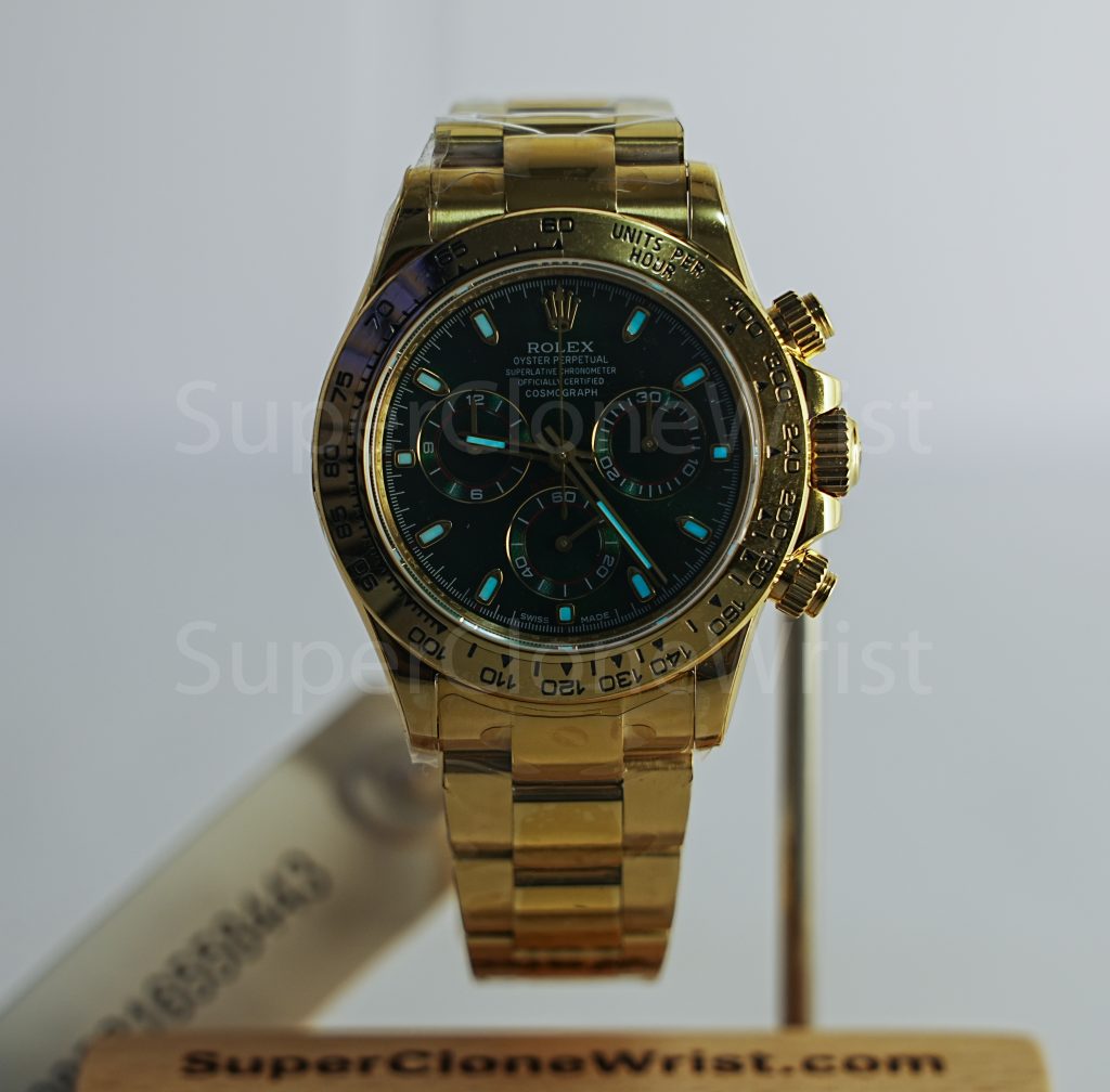 Rolex Cosmograph Daytona 116508 18K Yellow Gold Green Dial 40mm Replica Watches - 2