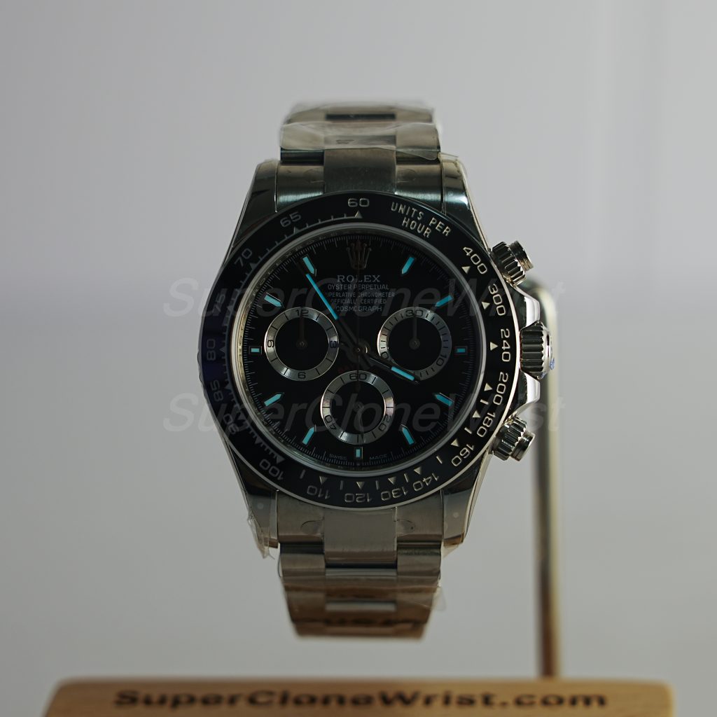 Rolex Daytona 126500LN Steel Black Dial Black Ceramic Bezel Steel Oyster Bracelet 40mm Replica Watches - 2