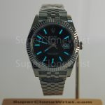 Rolex Datejust 126334 Steel Black Dial Fluted Bezel Jubilee Bracelet 41mm Replica Watches - 2