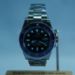 Rolex Submariner Date Steel Black Dial Blue Bezel Oyster Bracelet 41mm Replica Watches - 2