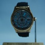 Rolex-Sky-Dweller-336235-White-Dial-Rose-Gold-Rubber-Strap-42mm Super Clone Watches Replica Watches - 2