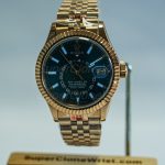 Rolex-Sky-Dweller-326235-Blue-Green-Dial-Rose-Gold-42mm Super Clone Watches Replica Watches - 2