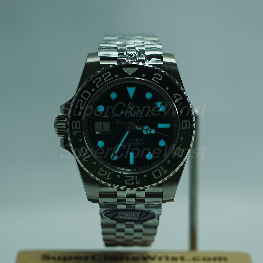 Rolex GMT-Master II 126720VTNR Steel Green Dial Green/Black Ceramic Bezel Steel Jubilee Bracelet 40mm Replica Watches - 2