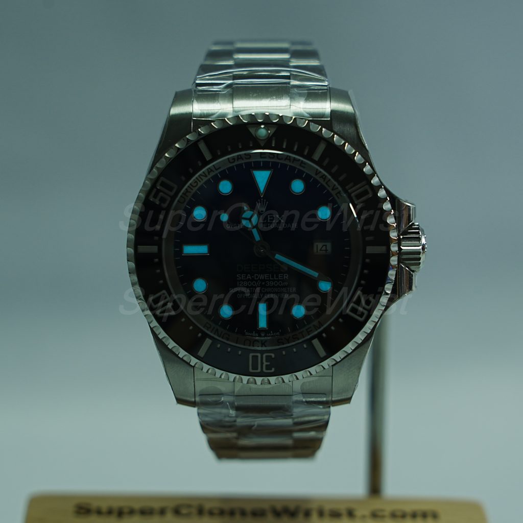 Rolex Sea-Dweller Deepsea Steel D-Blue Dial Black Ceramic Bezel Steel Oyster Bracelet 44mm Replica Watches - 2