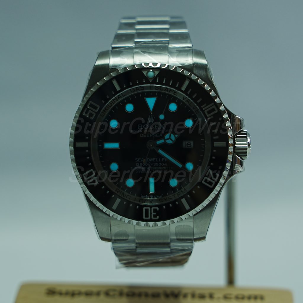 Rolex Sea-Dweller Deepsea Steel Black Dial Black Ceramic Bezel Steel Oyster Bracelet 44mm Replica Watches - 2