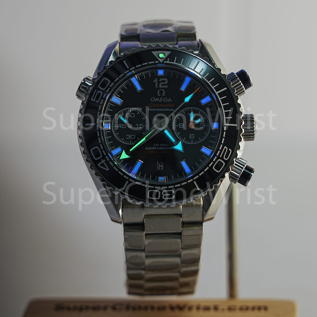 Omega Seamaster 215.30.46.51.01.001 Steel Black Dial Black Ceramic Bezel Steel Bracelet 45.5mm Replica Watches - 2