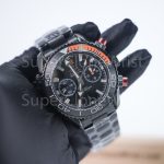Omega Seamaster 215.92.46.51.01.001 Black Ceramic Black Dial Black and Orange Ceramic Bezel Black Steel Bracelet 45.5mm Replica Watches - 3