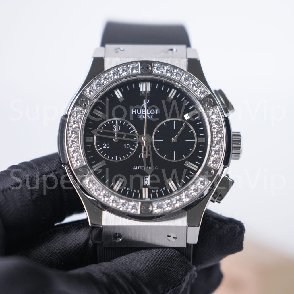 Hublot Classic Fusion Chronograph 521.NX.1171.RX.1104 Titanium Diamond Bezel 45mm Replica Watches - 3