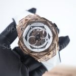 Hublot Big Bang Sang Bleu II King Gold Diamonds 418.OX.2001.RX.1604 Skeleton Dial 45mm Replica Watches - 3