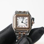 Cartier Panthère Steel Rose Gold White Dial Rose Gold Bezel Steel Rose Gold Bracelet 22x30mm Replica Watches - 3