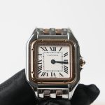 Cartier Panthère Steel Rose Gold White Dial Rose Gold Bezel Steel Rose Gold Bracelet 27x37mm Replica Watches - 3