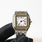 Cartier Panthère Steel and Yellow Gold White Dial Yellow Gold Bezel Steel and Yellow Gold Bracelet 22x30mm Replica Watches - 3