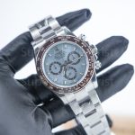 Rolex Daytona 126506 Steel Ice Blue Dial Brown Ceramic Bezel Oyster Bracelet 40mm Replica Watches - 3