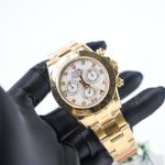 Rolex Daytona 116508 Yellow Gold White Mother-Of-Pearl Diamond Dial Yellow Gold Bezel Yellow Gold Bracelet 40mm Replica Watches - 3